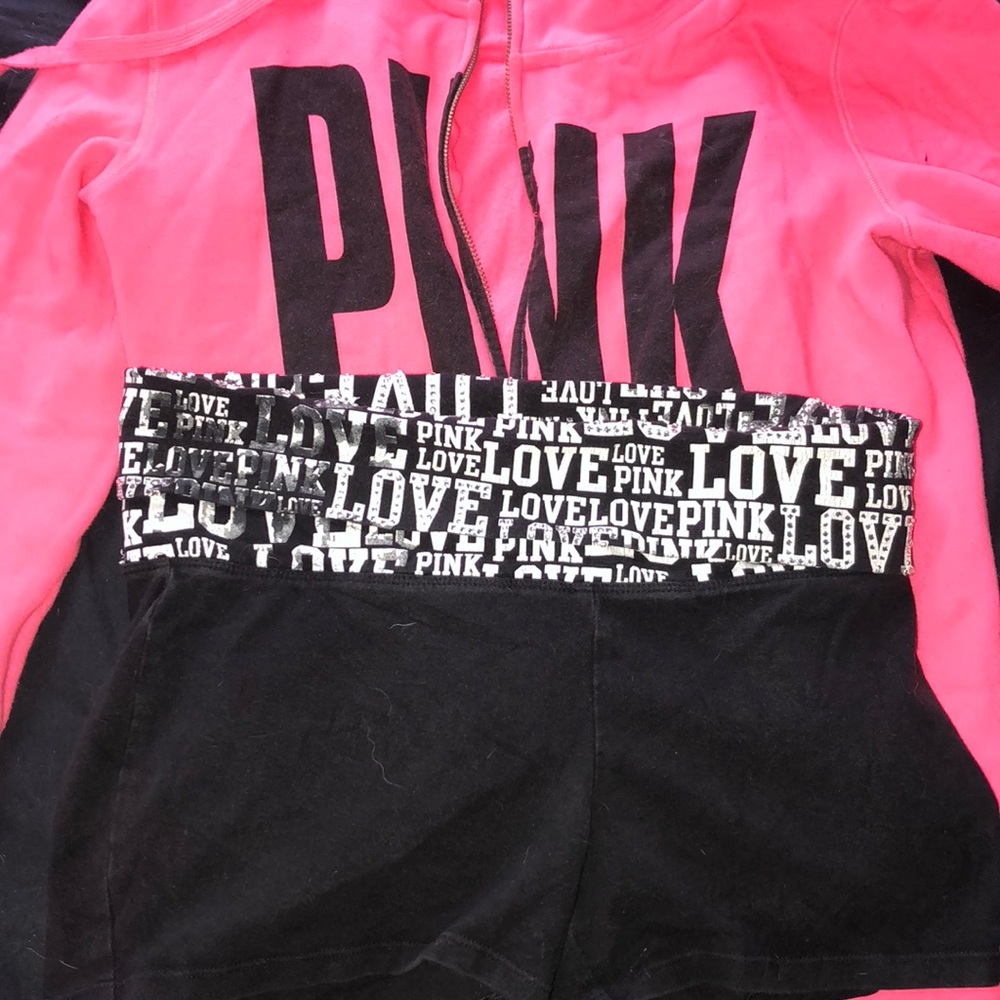 VS PINK shorts and jacket